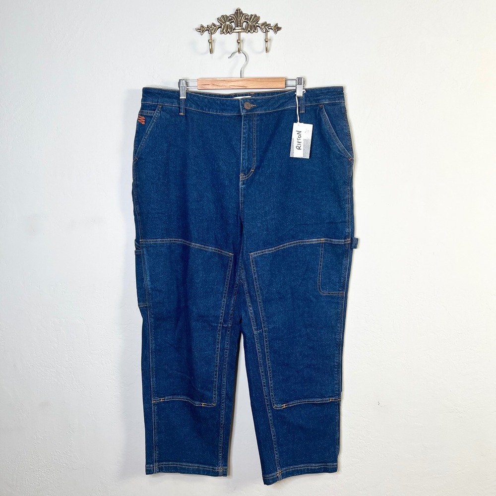 Ripton Sport Utility Pant Blue Collar Womens Size 38 Denim New Workwear Stretch